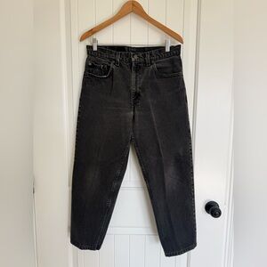 VTG 90s Levi's 550 Black Faded Relaxed Tapered Leg Jeans Grunge Skater 33x30